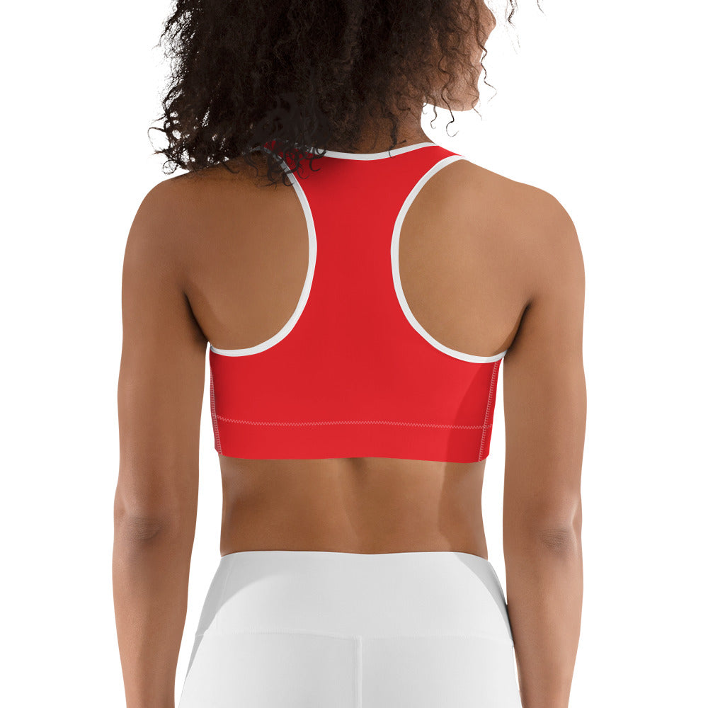 Red Sports Bra (Black)