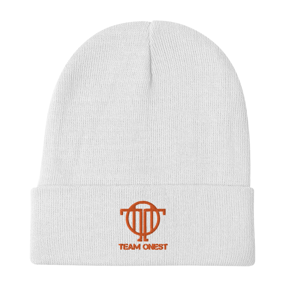 Embroidered Beanie (Orange)