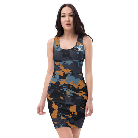 Blue Fall Camo Dress