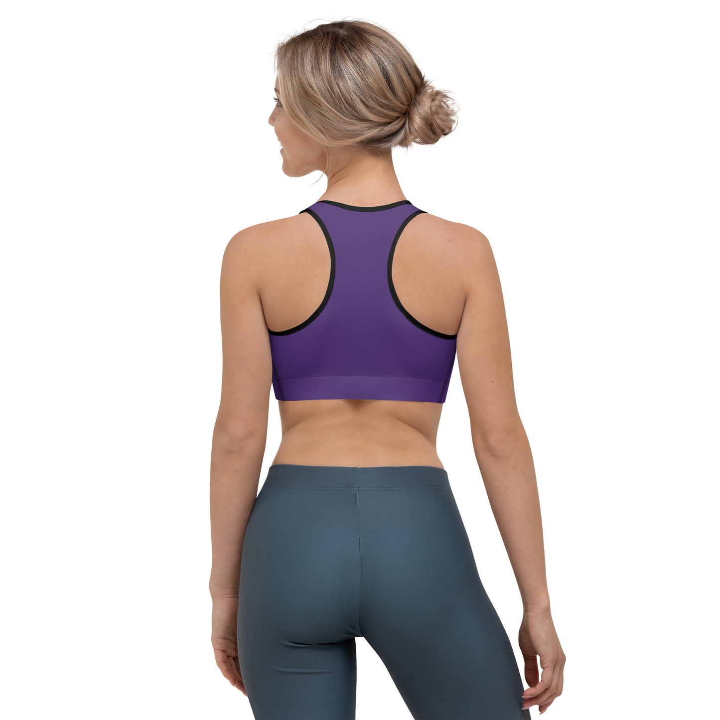 Purple Sports Bra (Black)