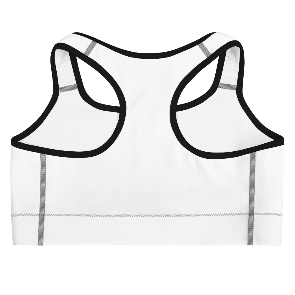 White Sports Bra (Black)