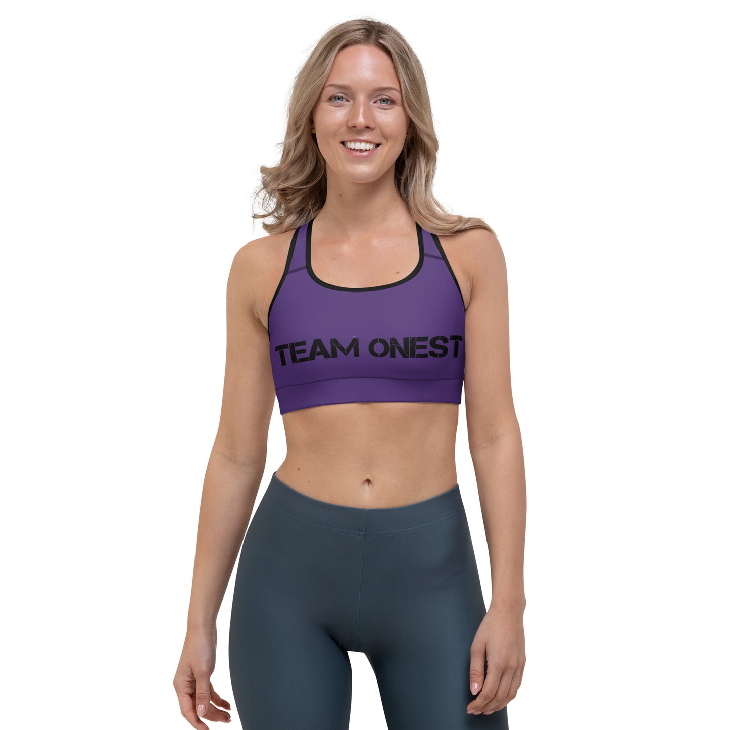 Purple Sports Bra (Black)