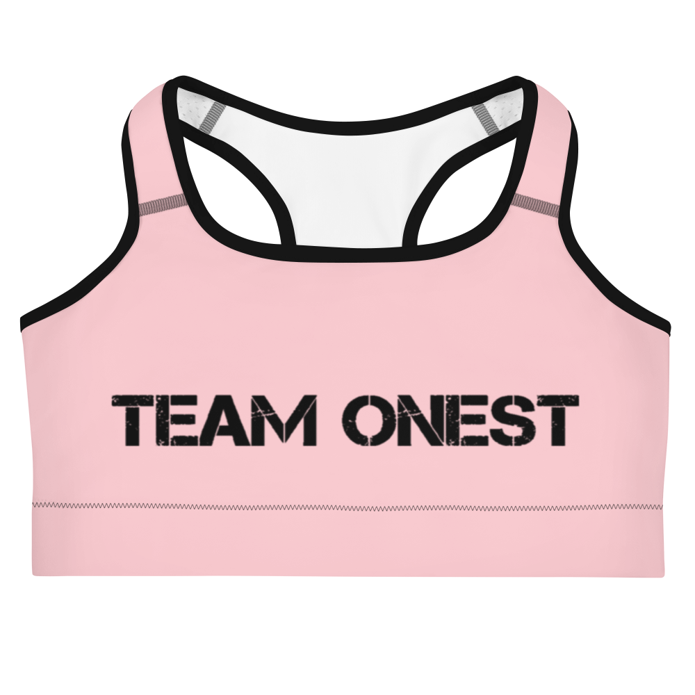 Pink Sports Bra (Black)