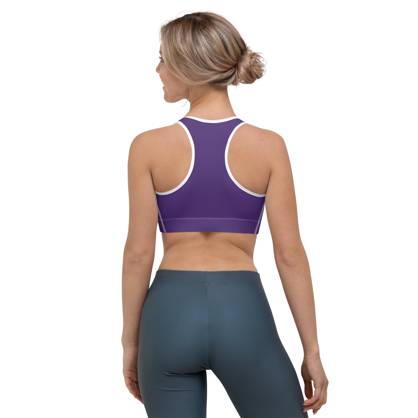 Purple Sports Bra (Black)