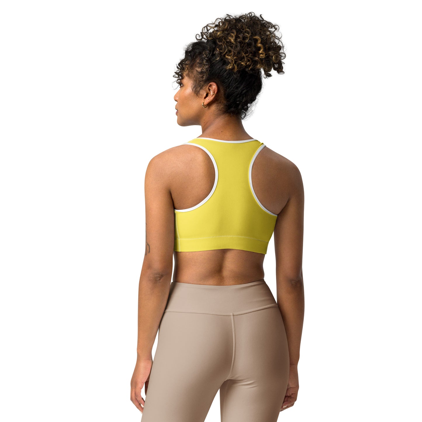 Yellow Sports Bra (Black)